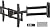 Perlegear Corner TV Wall Mount Long Arm TV Mount Bracket for 32-75 Inch TVs-Full Motion Wall Mount with 32.37” Extension & Swivel Articulating Arm & Tilt, MAX VESA 600x400mm, Holds up to 100 lbs