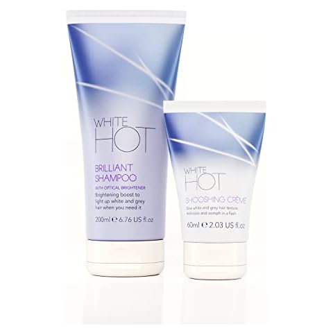 White Hot Boost & Shoosh Duo:Brilliant Shampoo & Shooshing Crème to brighten grey & white hair Cover