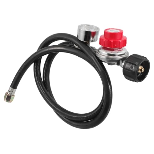 POPETPOP High Pressure Adjustable Gas Furnace Pressure Regulator 0-30 PSI with 3/8 Standard Interface for BBQ Grills and Industrial Use