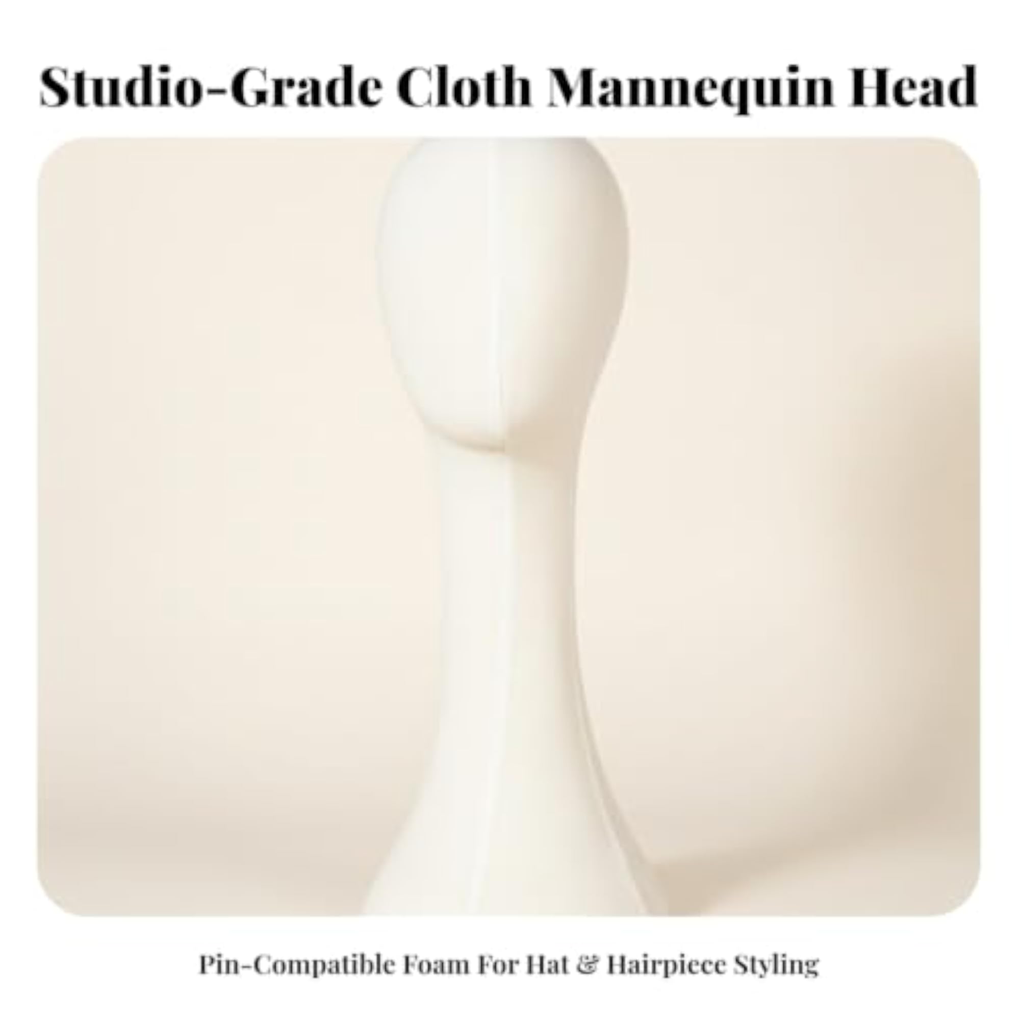 Pin-Friendly Foam Mannequin Head for Hair Styling
