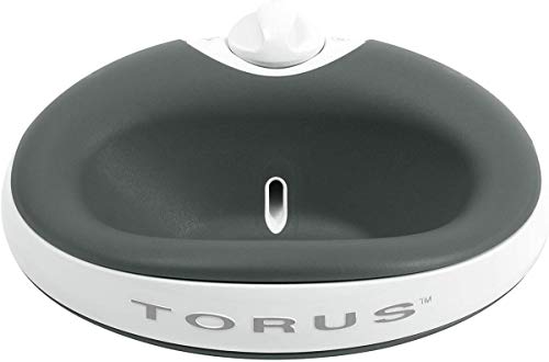 TORUS Tazón De Agua para Perros Y Gatos, Capacidad De 1 Litro, Negro Antracita, Negro Antracita 550 g