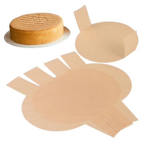 TOPPERFUN 100 Hojas Revestimientos para moldes para pasteles hornear círculo papel pergamino de masa madre para horno holandés papel pergamino para pesas de tarta Light Brown