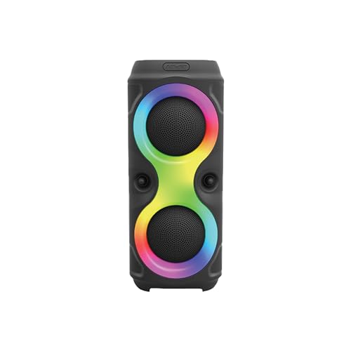 HAPIPOLA Party Speaker I 30W Multi-Media Bluetooth Party Speaker with Wired Mic for Karaoke Portable Bluetooth Speaker, RGB LED Light, Wireless Music