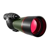 Spektiv, abgewinkelt, 25–75 x 60 cm, mit Handy-Adapter für Vogelbeobachtung, Sightseeing, Bergsteigen, Konzert, Schwarz / Grün