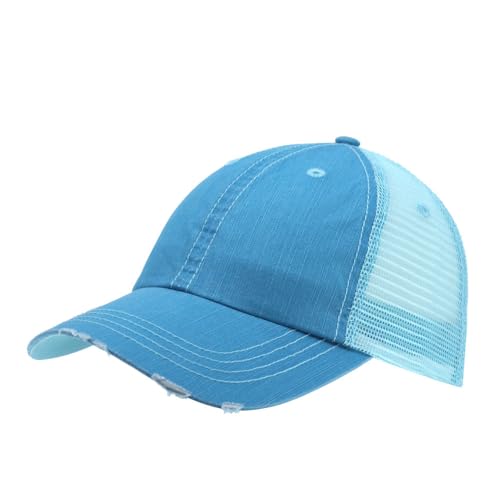 Image of The Vintage Year Distressed Cotton Unstructured Soft Mesh Breathable Adjustable Dirty Wash Dad Hat Trucker Baseball Cap
