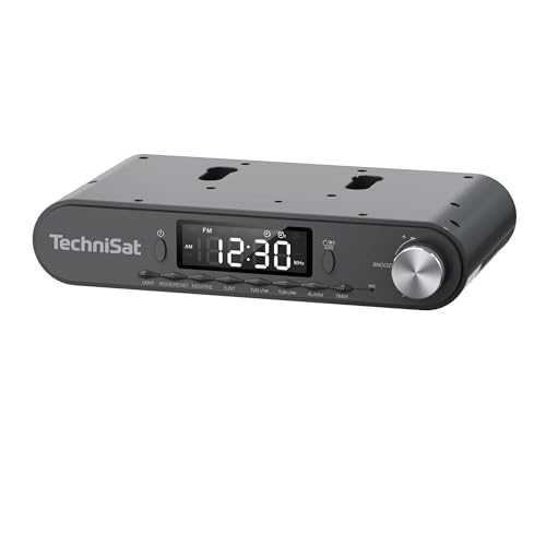 TechniSat Viola Küchenradio - Unterbau Radio mit UKW/FM, LED Display, Arbeitsleuchte, Timer, Bluetooth, Weckfunktion, Freisprecheinrichtung, 5 W Lautsprecher