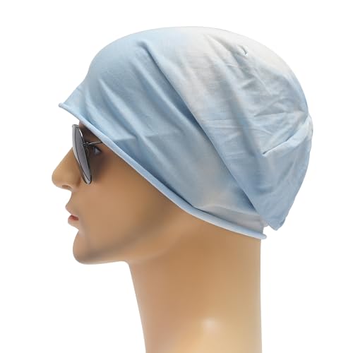 Image of ZLYC Cotton Thin Slouchy Beanie Hat for Men Women Fashion Soft Stretch Knit Skull Cap