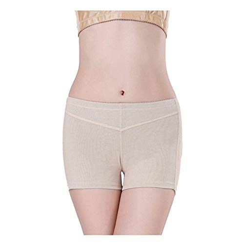 Calcinha Short Empina Levanta Bumbum Sem Bojo (Bege, P)