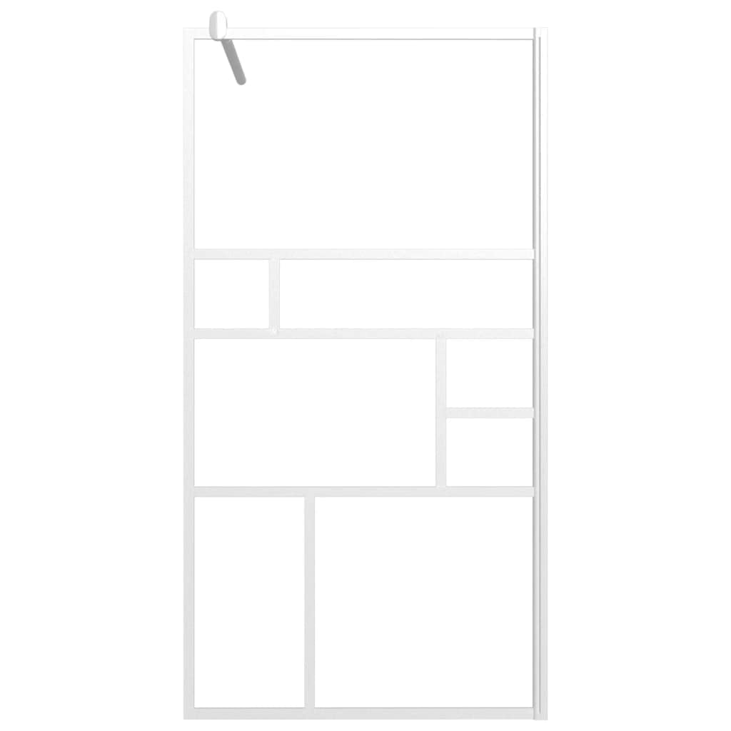 Fengshui Ścianka prysznicowa Walk-In 115 x 195 cm szkło przezroczyste ESG | Szkło bezpieczne 5 mm, aluminiowa rama, regulowany profil, łatwy w pielęgnacji, elastyczny drążek podporowy