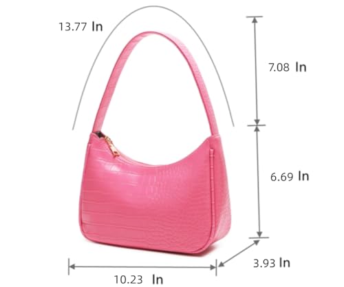 Image of CYHTWSDJ Shoulder Bags for Women, Cute Hobo Tote Handbag Mini Clutch Purse with Zipper Closure