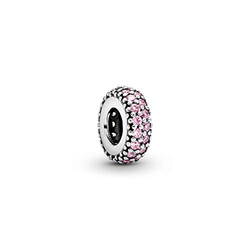 Pandora Jewelry Pink Sparkle Spacer Cubic Zirconia Charm in Sterling Silver