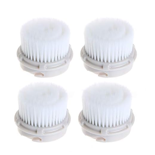 Myra Parker Facial Cleansing Brush Head Replacement, Facial Cleansing Brush Head, Exfoliator Facial Brush Heads, for Acne Prone, Clogged and Enlarged Pores Sensitive Skins -Luxe Cashmere (4Pack)