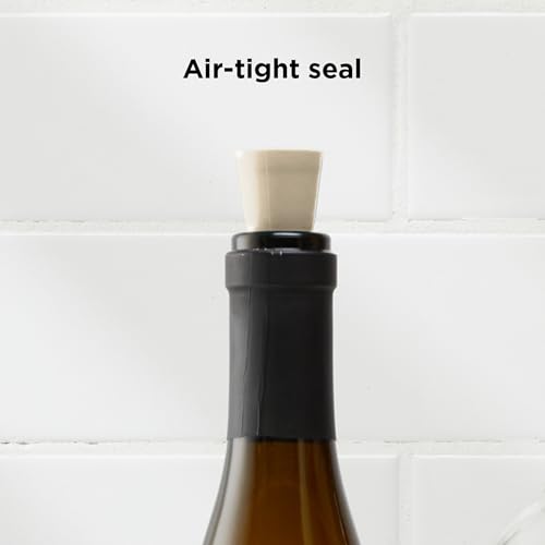 Image of Rabbit Wine Stoppers and Beverage Bottle Stoppers, Silicone Set of 2