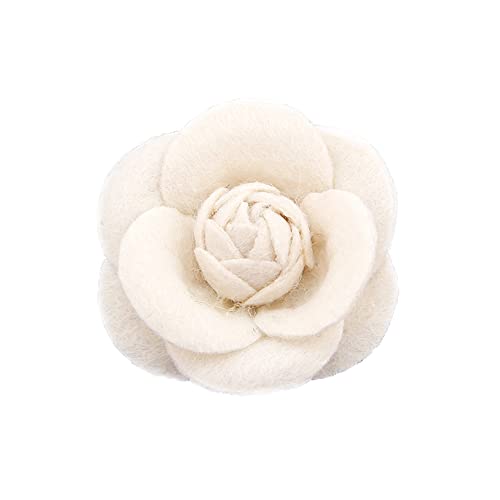 Image of Elegant Rose Flower Wool Fabric Brooch Pin for Women Girls Camellia Floral Pins Clip Lapel Shawl Dress Corsage Brooches Pins Vintage Jewelry Mother's Day Gifts