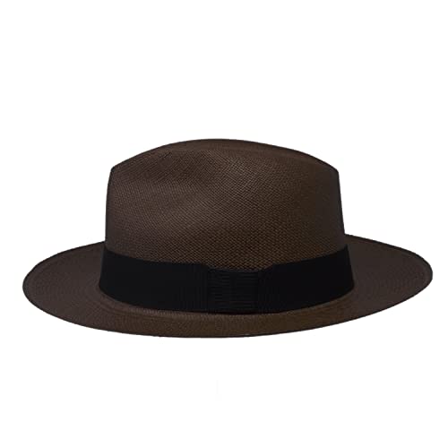 Image of Gamboa Original Panama Hat for Men and Women Fedora Straw Summer Beach Sun Hat Protection UV UPF50+