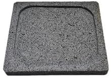 Volcano Stone Cooking Tile, 8" x 8"，Lava Cooking Stone for Pizza, Meats, Seafood and Vegetables