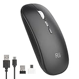 【Dual Mode: BT5.0+2.4Ghz】Die Bluetooth Maus Kabellos kann über Bluetooth oder 2.4Ghz mit Geräten verbunden werden. Und wir bieten auch USB-Typ-C-Adapter, Typ-C-Schnittstelle Laptop ist auch geeignet. Bluetooth und 2.4G Schalter mit einem Klick, keine Notwendigkeit, über zeitraubende und arbeitsintensive kümmern.
