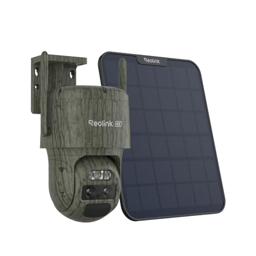 REOLINK 4K Dual Lens 360° 4G Cellular Security Camera, Wireless Auto Tracking Trail Camera, Auto Zoom, Smart Detection, Waterproof for Wildlife, Trac