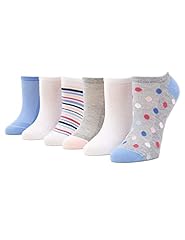 Dots/White/Heather Colorblock/White Stripe/White/Blue - 6 Pair Pack
