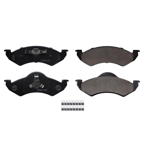 Image of Detroit Axle - Front Brake Kit for 2000 2001 2002 Dodge Dakota Durango | Drilled and Slotted Brake Rotors Ceramic Brake Pads Replacement 11.30 inch inch Rotors