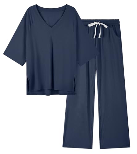 Image of difficort 2 Piece Lounge Sets for Women Summer Outfits Vacation Loungewear
