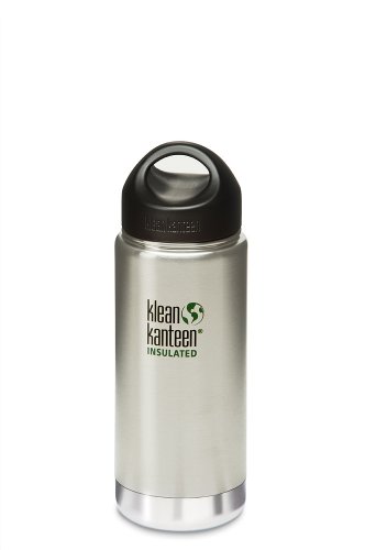 Klean Kanteen 16 ounce Wide Mouth Insulated Bottle - Brushed Stainless