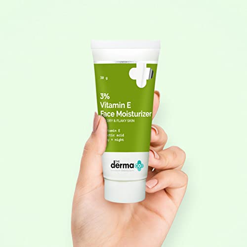 Image of The Derma Co 3% Vitamin E Face Moisturizer With Vitamin E & Lactic Acid For Dry & Flaky Skin - 30g
