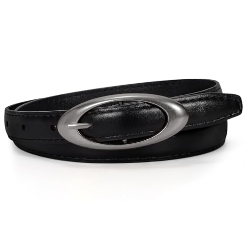 Skinny Belts for Women Belt for Jeans Pants Ladies Fashion Waist Belt Dress Gold Silver Buckle