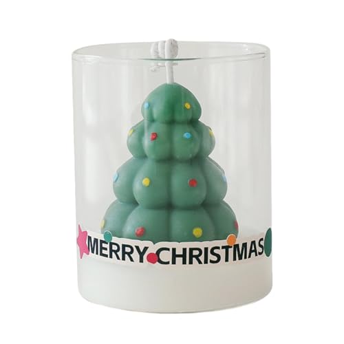 Vela perfumada festiva, decoración navideña festiva, cera de abeja natural con aceites necesarios, velas aromáticas cálidas perfectas para el hogar, el lugar de trabajo, apartamento y noches de