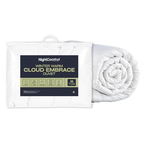 Night Comfort Super Soft Touch Microfibre Anti Allergy Double 15 TOG Hollowfibre Winter Warm Duvet
