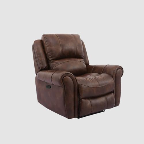 Image of Torque - Romio 1 Seater Leatherette Manual Recliner | Recliner Sofa /Chair for Living Room, Bedroom, Office | 1 Year Warranty - Brown