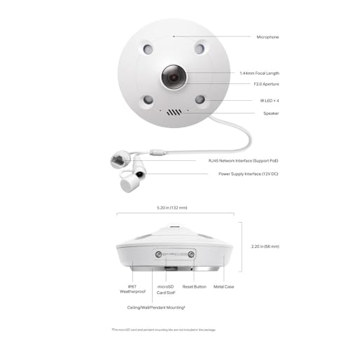 Image of TP-Link Insight S655i VIGI 1.4MM 5MP IR Fisheye Network Camera