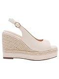 Azarey Sandalia de cuña yute color hielo - (Talla 38)