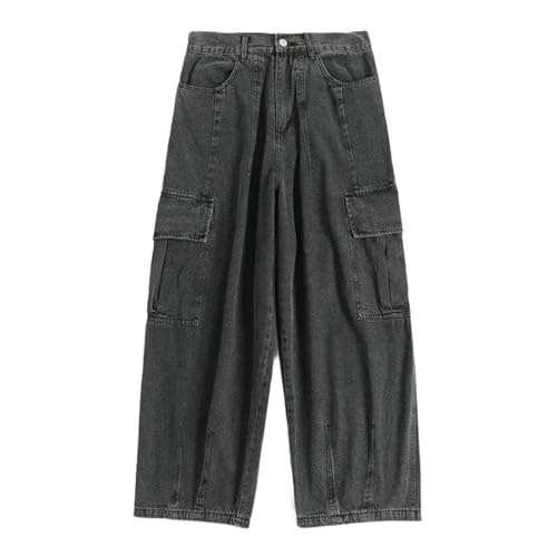 Men's Baggy Jeans – Wide Leg Cargo Denim Pants, Streetwear Fashion Straight Trousers