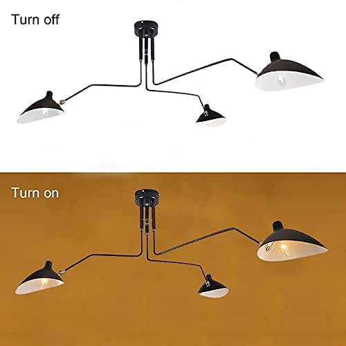 Lustre à 3 bras de style Mid-Century avec têtes orientables E27