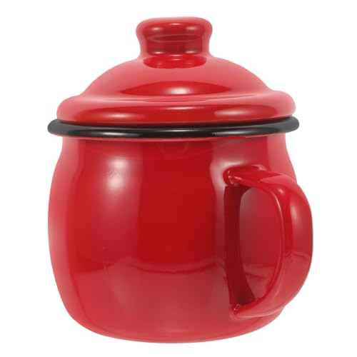 Amosfun Taza De Calabaza De Cerámica Taza De Jugo Café Exprés Vara Colador De Té Botella De Agua Aislada Diseño De La Manija Tazas De Café Pequeñas Tazas De Leche Aislar Aire Esmalte Rojo