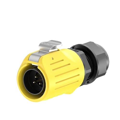 Conector de aviación con brida EW-LP20 de plástico estanco y pantalla LED 20A 2