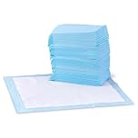 Amazon Basics Tappetini per l'addestramento di Cani e Cuccioli, Design a 5 Strati a Prova di perdite con Superficie ad Asciugatura Rapida, Dimensione Standard, Confezione da 100, Blu/Bianco