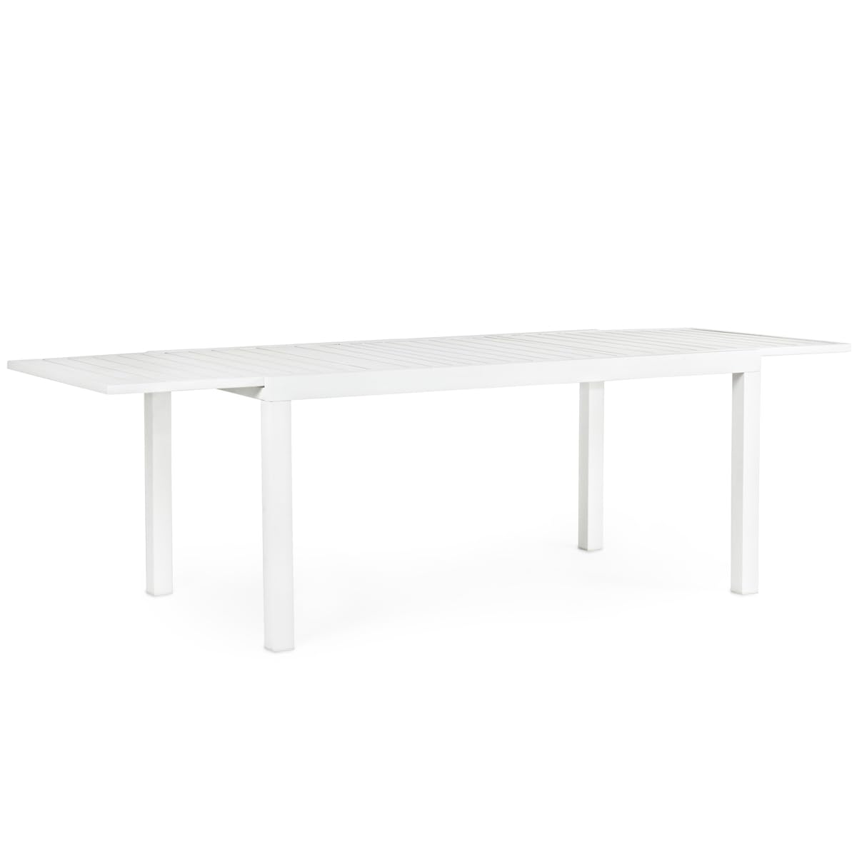 Yellowshop - HILL Tavolo da giardino rettangolare allungabile per esterno in alluminio L160/240xP90xH75 cm Bianco o Coffee (Bianco)