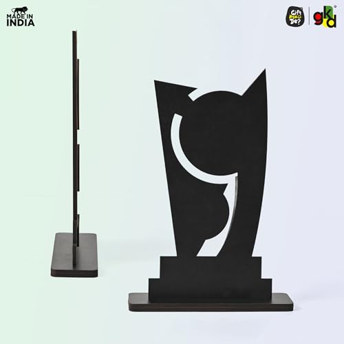 Image of Gift Kya De Customized Wooden Trophy with Golden Acrylic | Personalized Award for Corporate, School Events & Achievements (Inspire Innovation)
