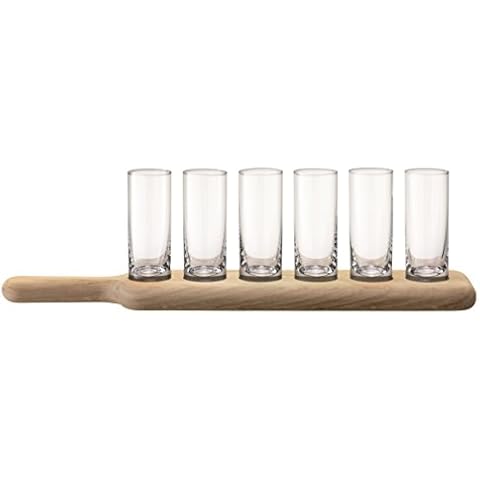 LSA International Shot Set & Oak Paddle L15.75in Clear, 15.75" Cover