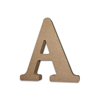 Wooden Letters for Crafts & Decor - Large Free Standing MDF Letter A (13cm High x 2cm Deep)