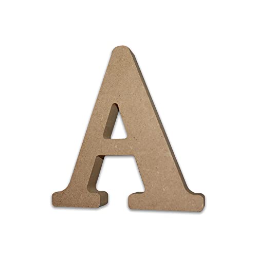 Wooden Letters for Crafts & Decor - Large Free Standing MDF Letter A (13cm High x 2cm Deep)