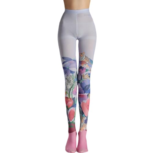 Image of Sahabowi Women Tights, Sheer High Waist Pantyhose, Vintage Control Top Stockings