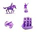 Napoleonic & Civil War Military Miniatures (Purple): Plastic Toy Soldiers Set: Infantry, Cavalry, Artillery, Ships