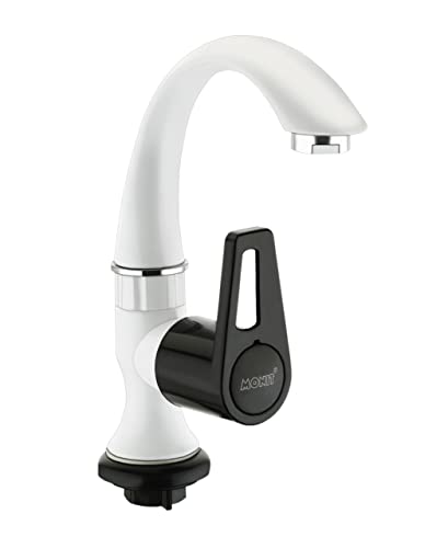 Image of MONIT Plastic Water Tap /Pillar Cocke for Wash Basin /Plastic Piller Bib Cock /S Tsink /Bathroom Bibcock (Swan Neck Tap)