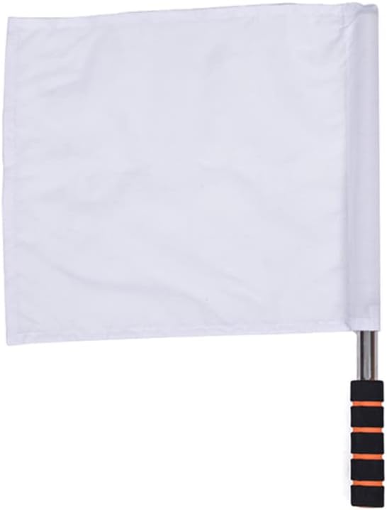 Sewroro 4pcs Sports Linesman Flags Referee Flag Flag Track and Field Events Flags with Stainless Steel Pole Stick (White) - Image 4