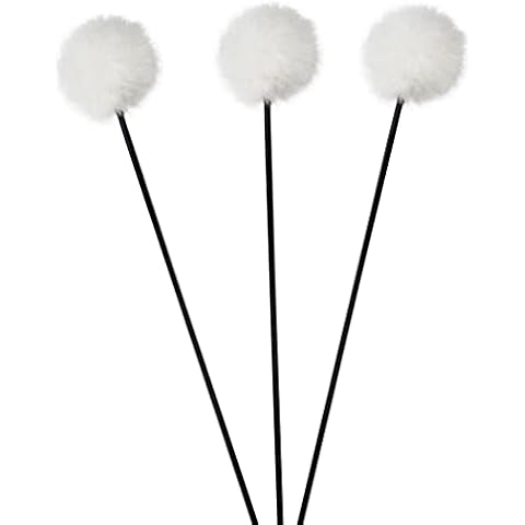 ZOYLINK Cat Wand Toy Pompom: 3PCS Portable Long Funny Lightweight Interactive Toy Cat Teaser Toy Kitten Stick Toy Portable Cover