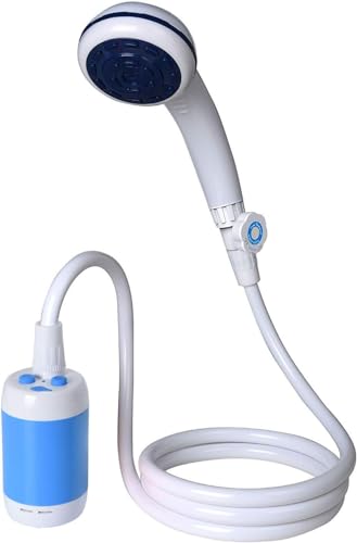 Ducha portátil con bomba USB recargable para camping y viaje, ducha eléctrica para senderismo y campamentos miniatura 1