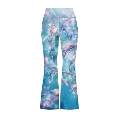 Image of Girls Flare Leggings 5-14T Cute Bell Bottoms for Girl Yoga Pants for Gym